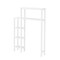 Alaterre Furniture Dover Over Toilet Organizer with Side Shelving, Bathroom Shelf with 2 Towel Rods ANDO704WH - alternate 2